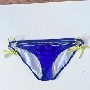 Athleta purple bikini bottom with yellow ties